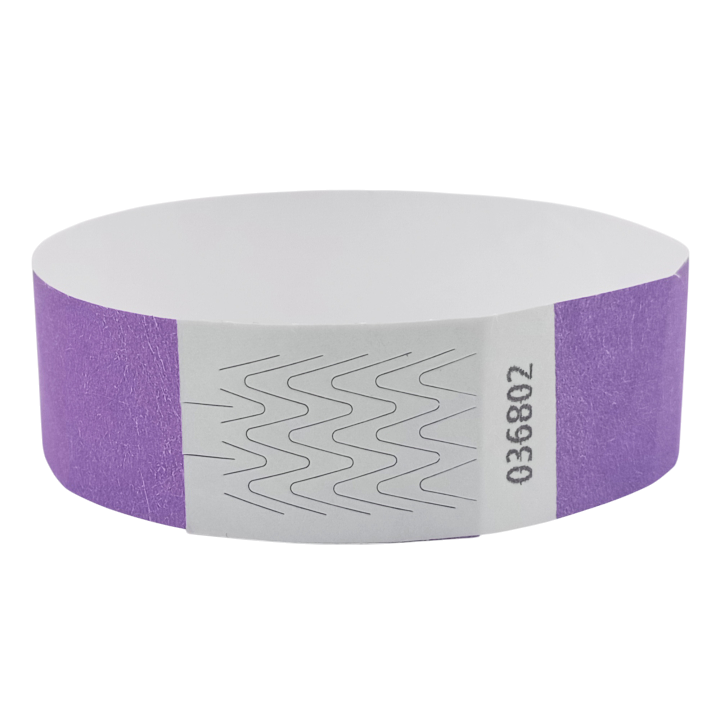 Tyvek® Armbånd Lilla Papir Uden Mærkning