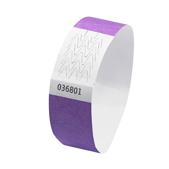 Tyvek® Armbånd Lilla Papir Uden Mærkning