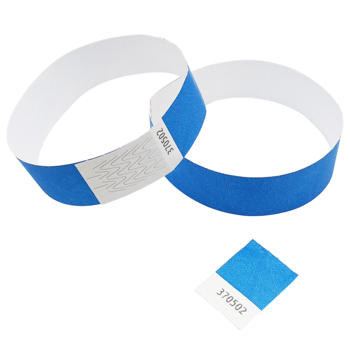 Papirblåt Tyvek®-armbånd uden markering
