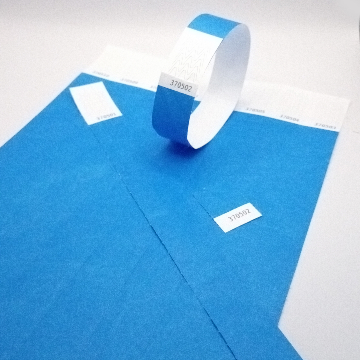Papirblåt Tyvek®-armbånd uden markering