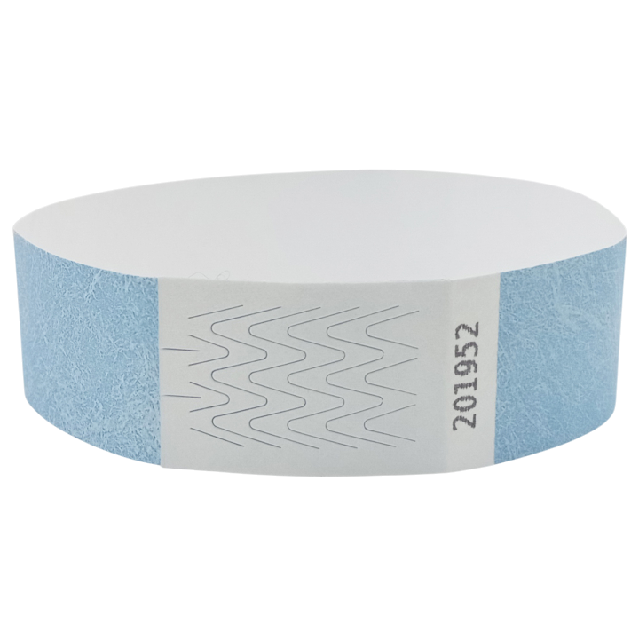 Tyvek® Armbånd Lyseblåt Papir Uden Mærkning