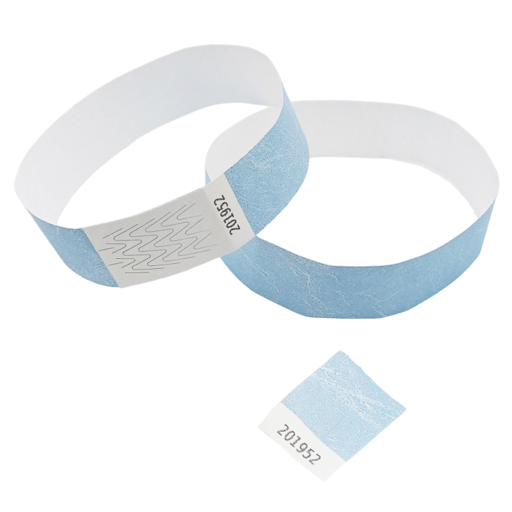 Tyvek® Armbånd Lyseblåt Papir Uden Mærkning