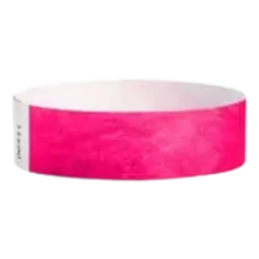 Neon Pink Paper Tyvek®-armbånd uden markering
