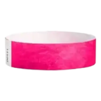 Neon Pink Paper Tyvek®-armbånd uden markering