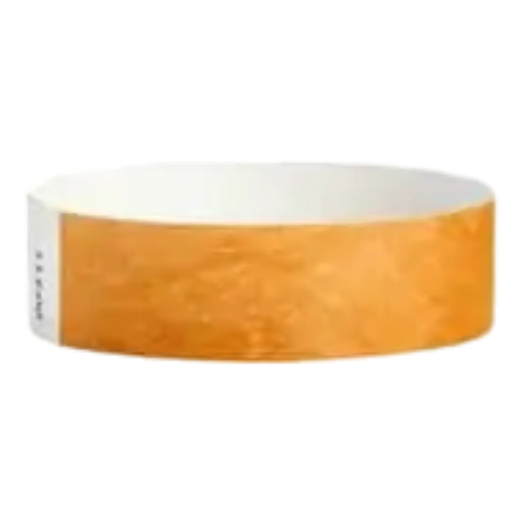 Tyvek® Neon orange papirarmbånd uden markering