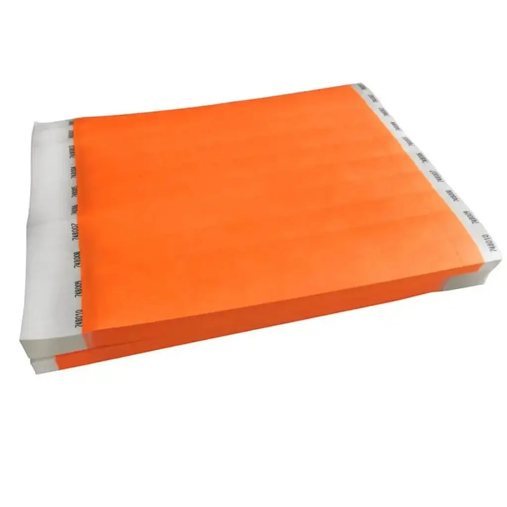 Tyvek® Neon orange papirarmbånd uden markering