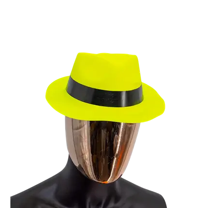 Tribly Mafioso stil hat neon gul