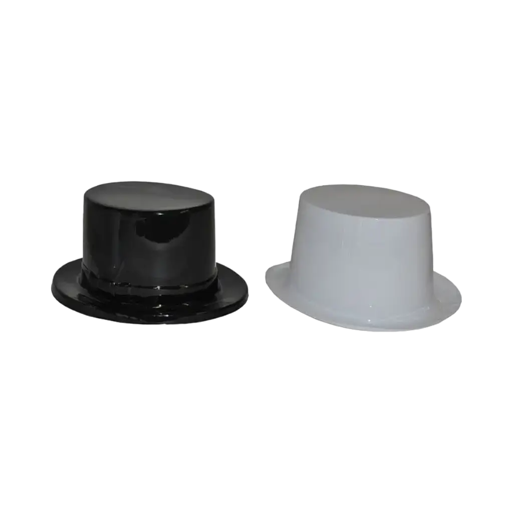 Hvid plastik Top Hat