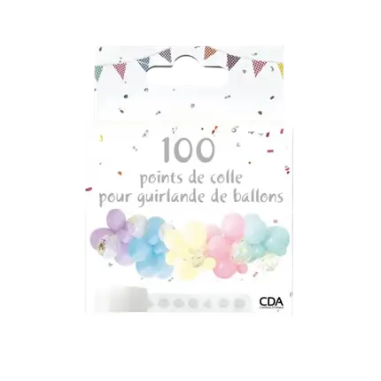 Ballonguirlanderulle - 100 prikker lim
