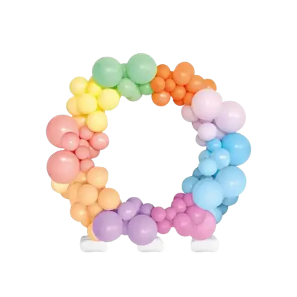 Stor cirkelballonbue på stativ - 200 cm