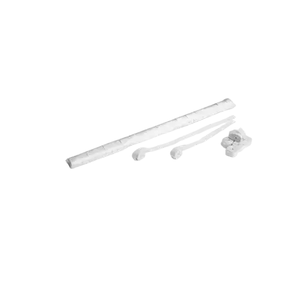 Hvid konfetti i form af en 100% biologisk nedbrydelig strimmel