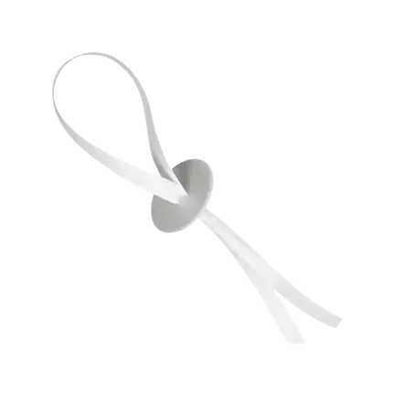 Hvid ballontape til lukning 120 cm