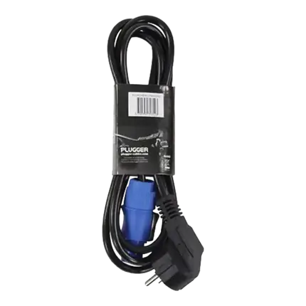 Powercon EU-standard strømkabel 1,8 m Easy - Plugger
