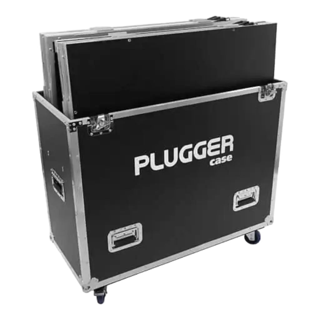 Sæt med 6 sceneplatforme Plugger-kuffert QuickStage 6-sæt