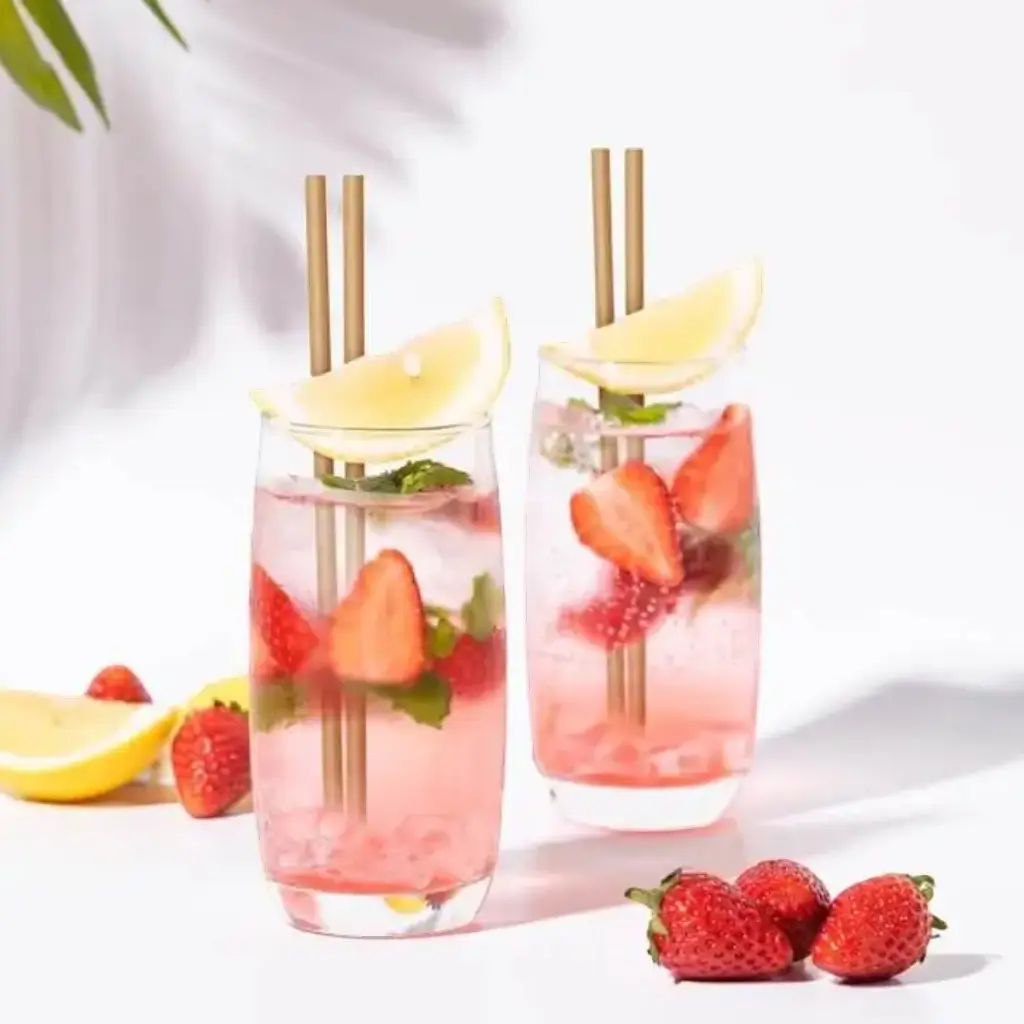 20 cm ø6 mm Sukkerrørshalm af biologisk oprindelse - 250 pr. pakke