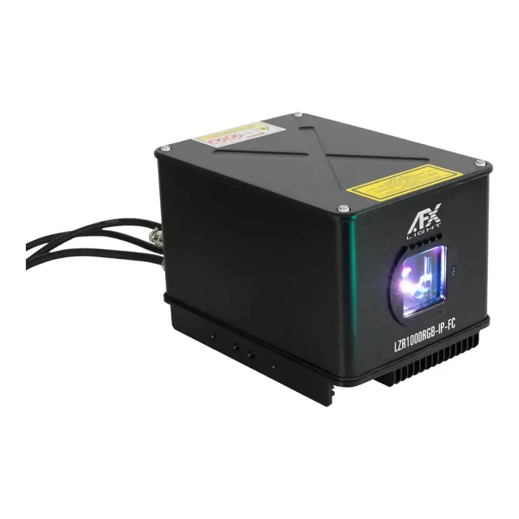 RGB-lasermaskine med flightcase LZR1000RGB-IP-FC