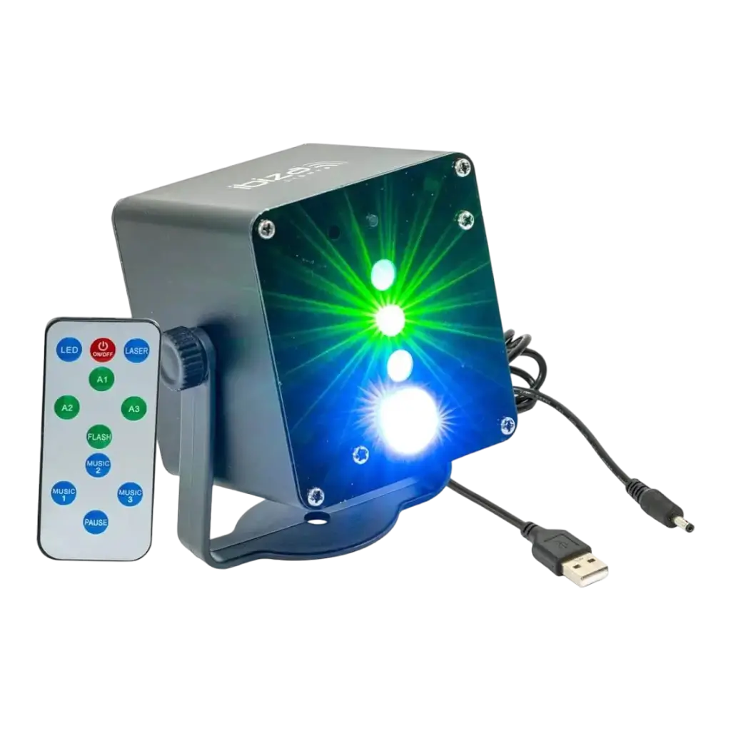 TINYLED-LASRGB Miniature RGB-laser + LED trådløs maskine