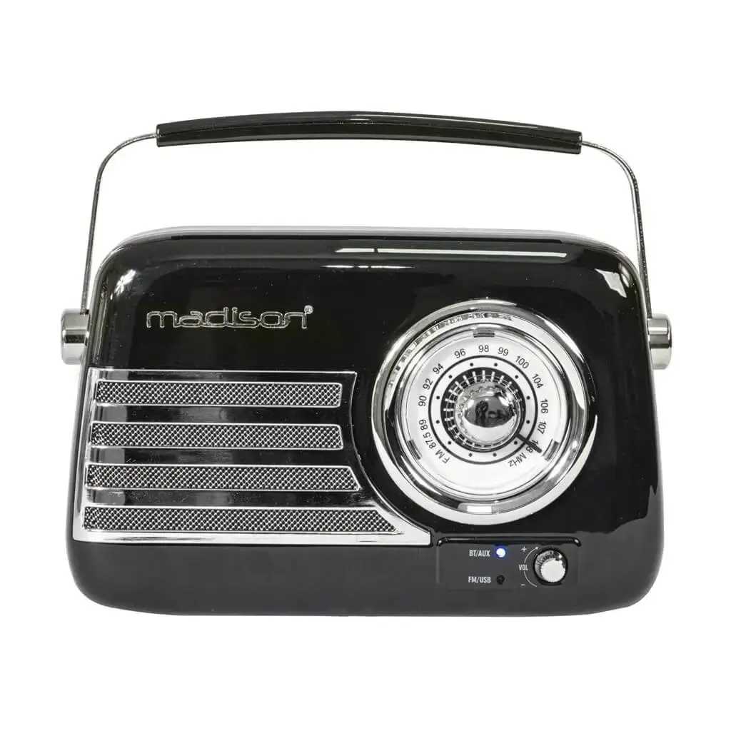 Vintage standalone-radio med Bluetooth, USB og FM 30W sort