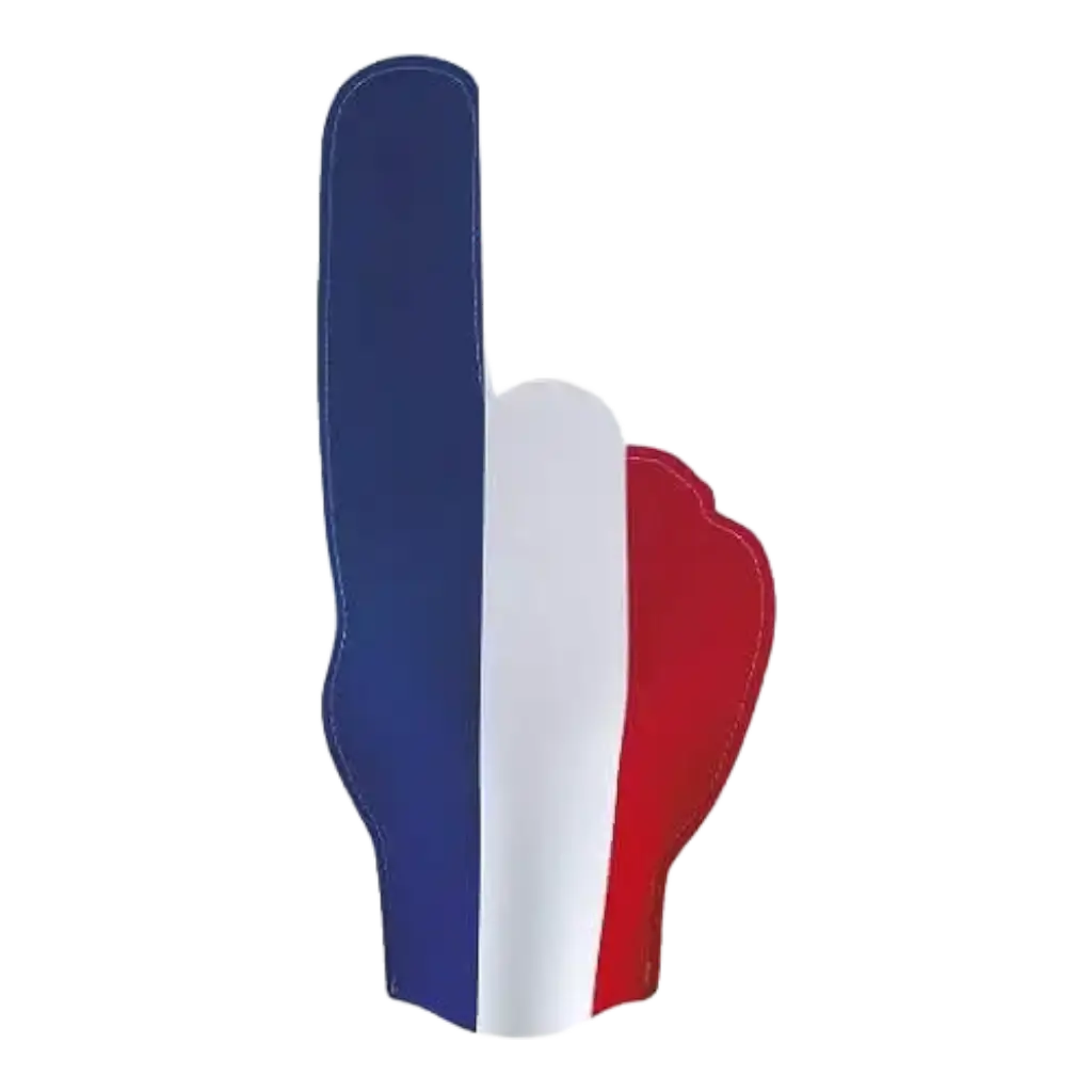 Kæmpe skumhånd til Frankrig-supporter 49 cm