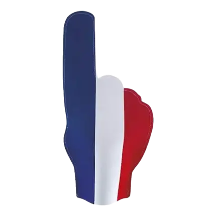 Kæmpe skumhånd til Frankrig-supporter 49 cm