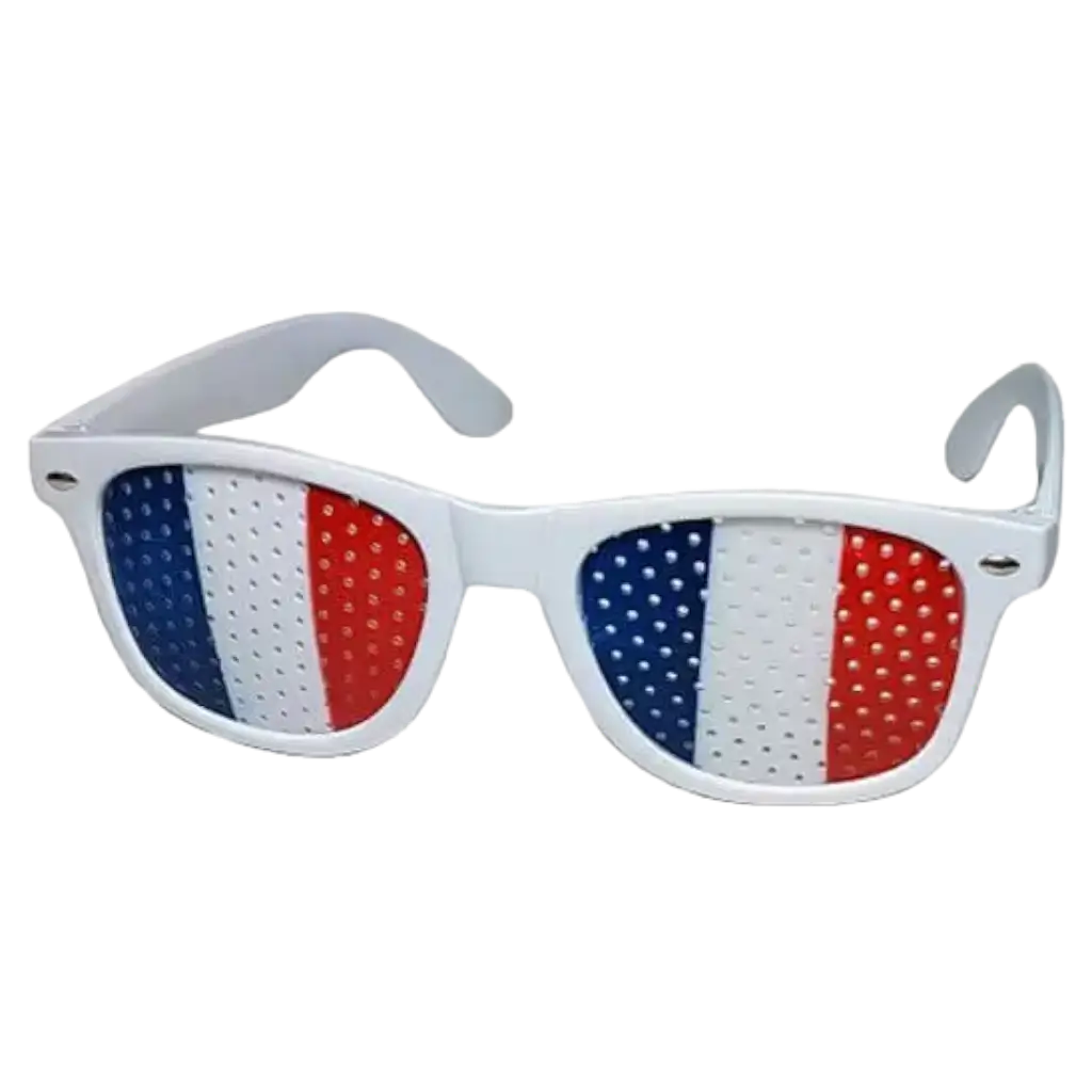 France Supporter Blå Hvid Rød Gitterbriller