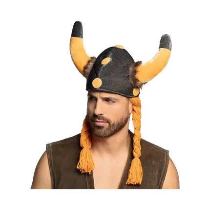 Gallisk/vikingehjelm med fletninger