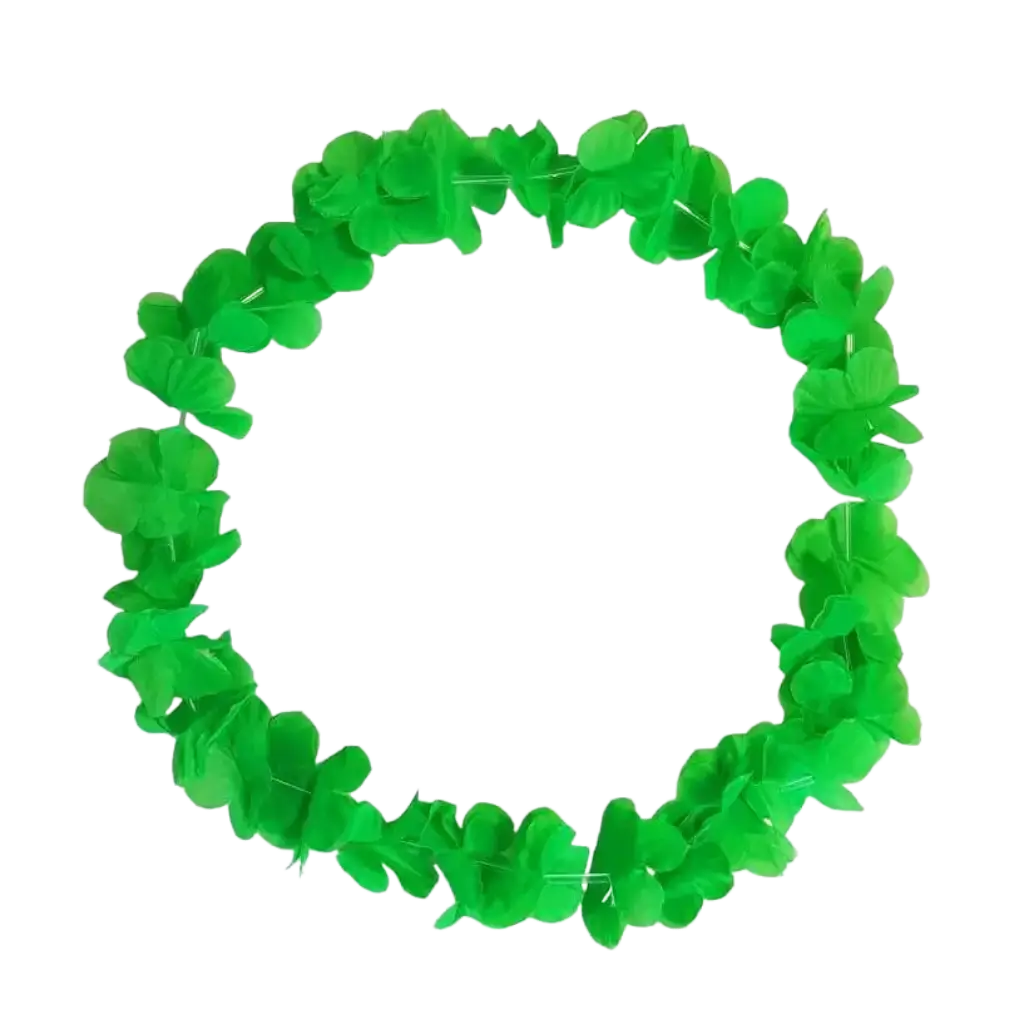Neon grøn hawaiiblomst halskæde