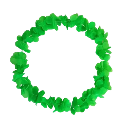 Neon grøn hawaiiblomst halskæde