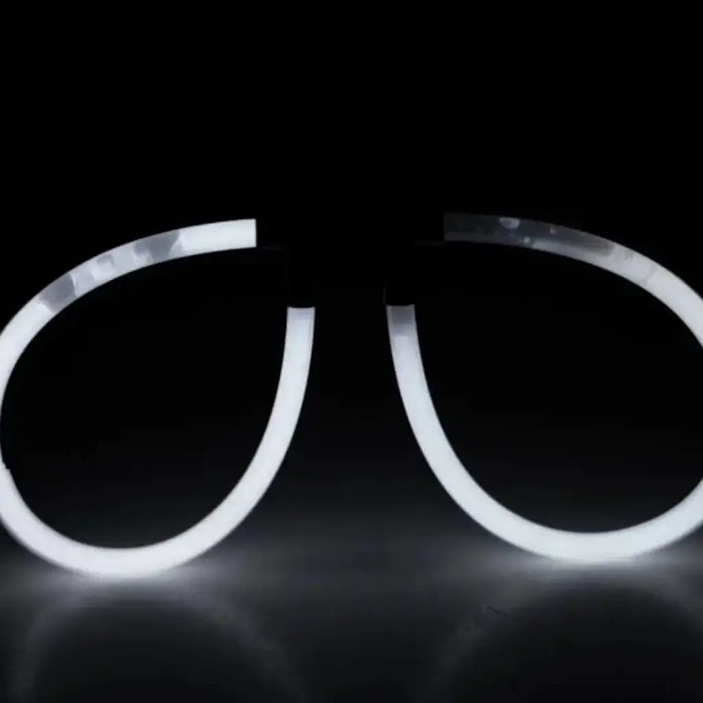 Hvide fluobriller - sæt med 2 par