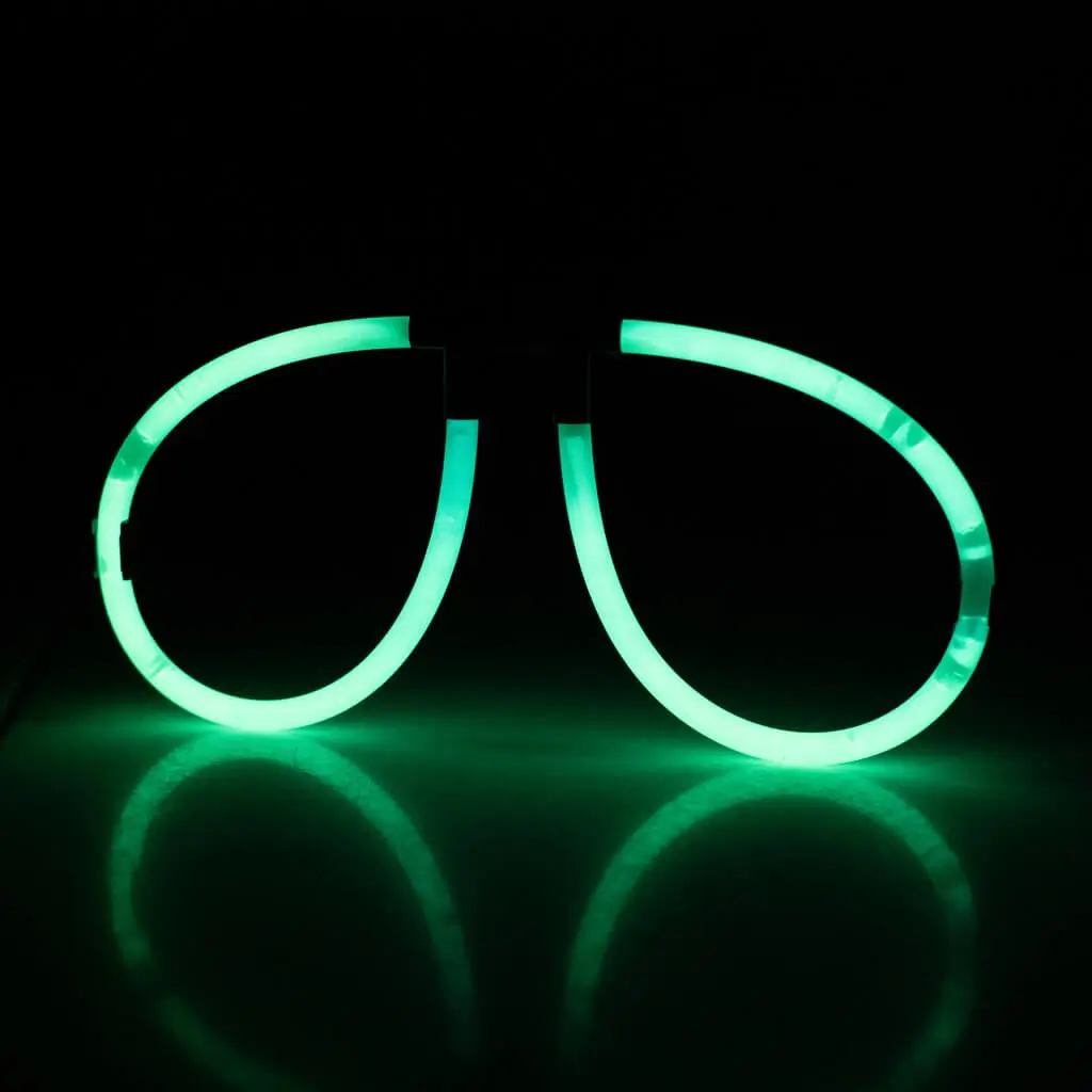 Grønne fluobriller - sæt med 2 par
