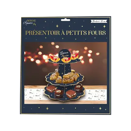 Petits Fours Godt Nytår display stander
