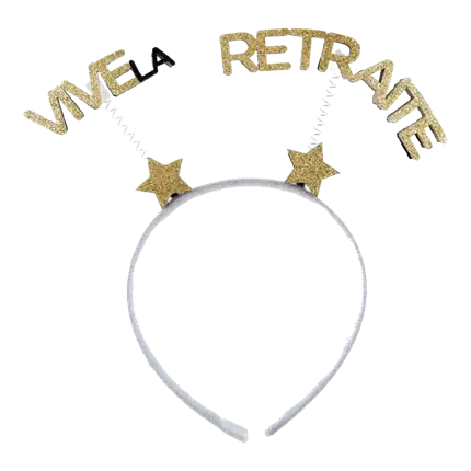 Vive la Retraite Glitter-pandebånd