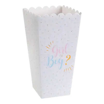 Cornet Gender Reveal Pige eller dreng? - Sæt med 8 stk.