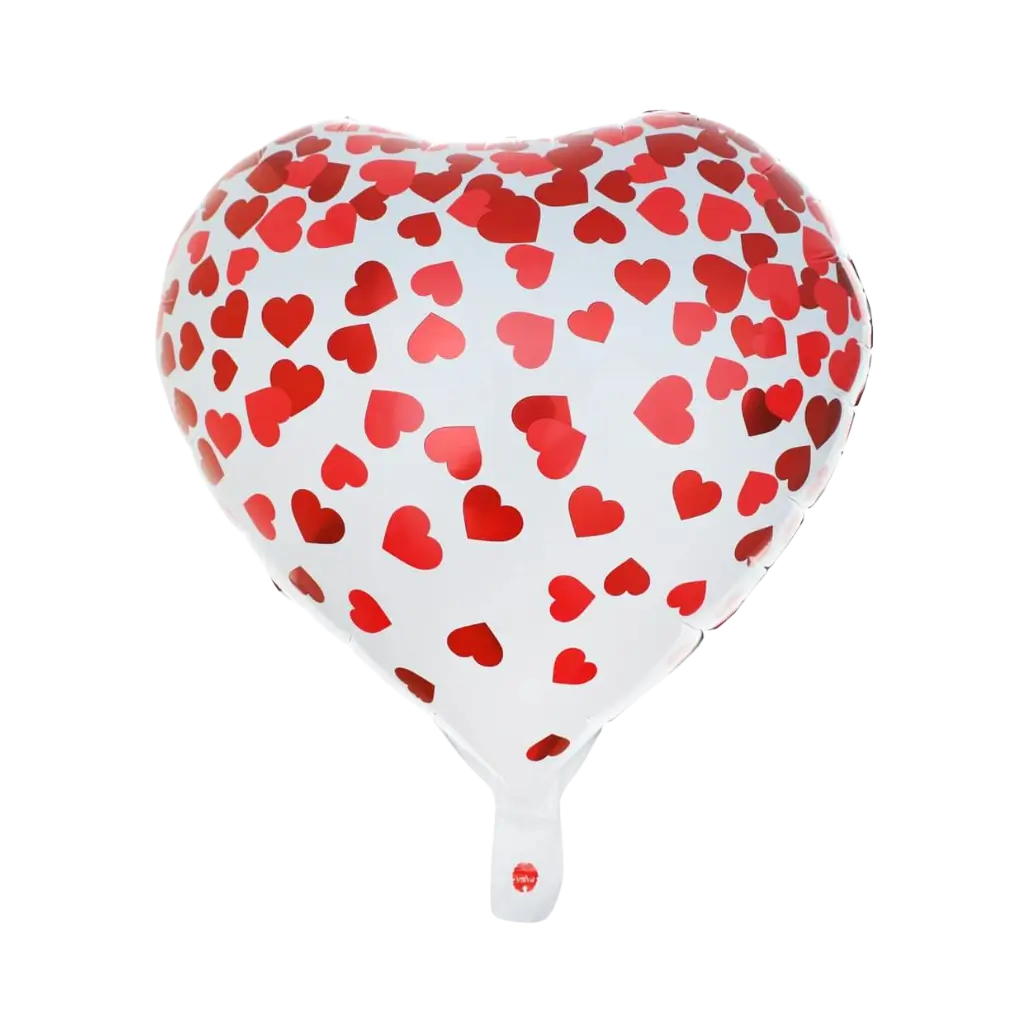 Valentinsdagsballon med hjerter