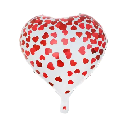 Valentinsdagsballon med hjerter