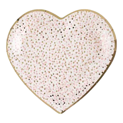 Pige & Dreng Rose tallerken 22,5 cm - Sæt med 10 stk.