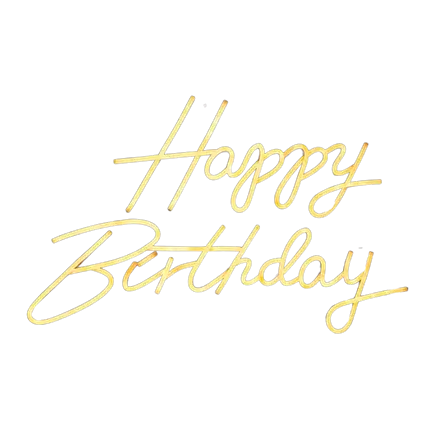 Happy Birthday Neonlys Varm hvid