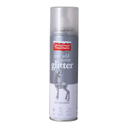 Sølvglitterspray 100 ml