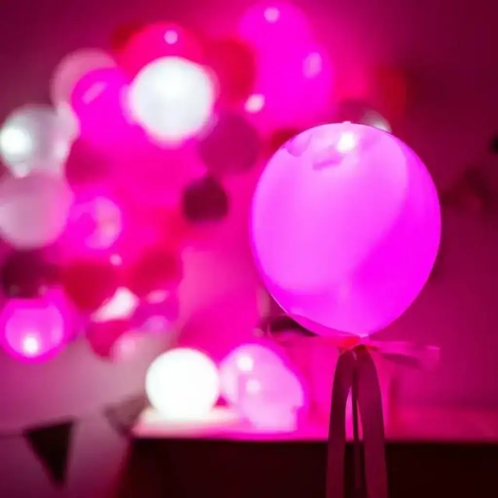 Illooms® LED-Balloner i latex - Rosa