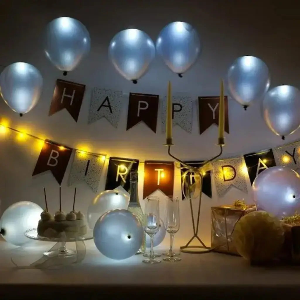Illooms® LED-Balloner i latex - Sølv