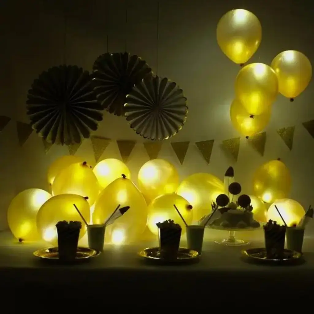 Illooms® LED-Balloner i latex - Guld
