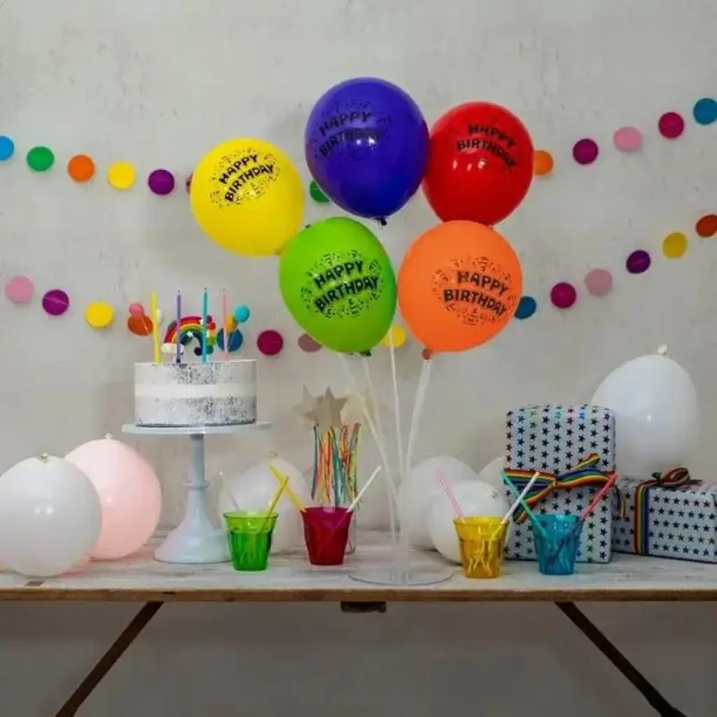 Illooms® LED-Balloner i latex - "Happy Birthday"