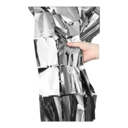 Glimrende gardin Sølv Firkant