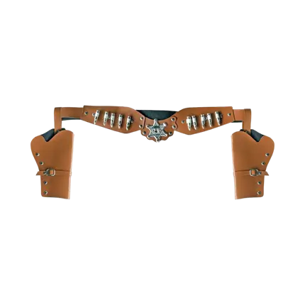 Sheriffens dobbelte cowboytaske - Brun