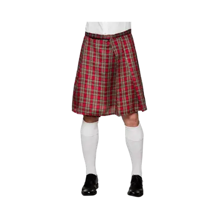 Mr Tartan rød skotskternet nederdel kilt