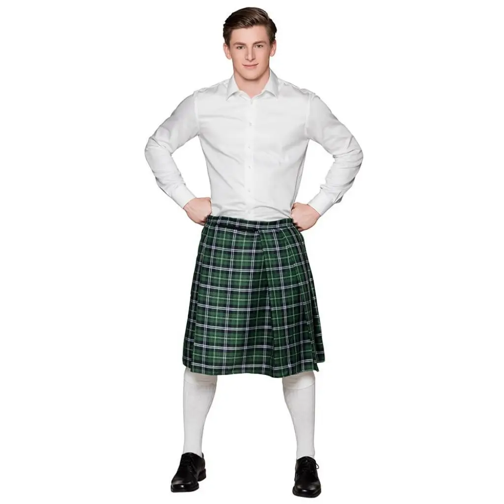 Mr Tartan grøn skotskternet nederdel kilt