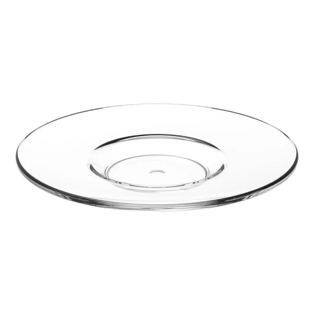 Transparent kaffebrikker ø 10,5 cm - sæt med 6 stk.