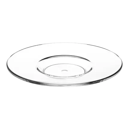 Transparent kaffebrikker ø 10,5 cm - sæt med 6 stk.