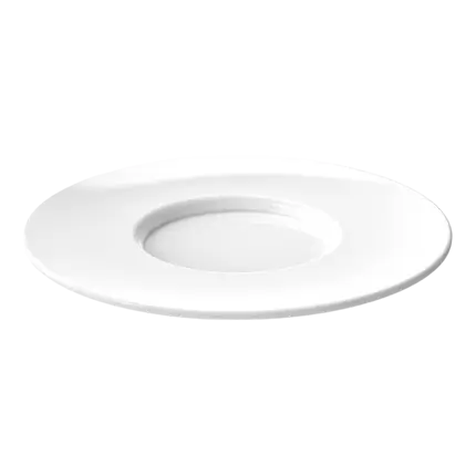 Hvid dobbelt espressobrik ø 13 cm - sæt med 6 stk.