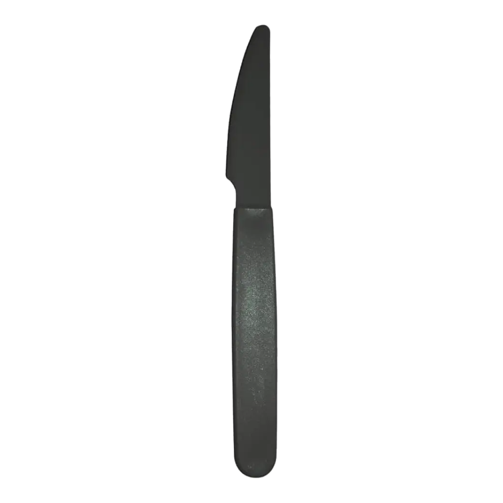 Ubrydelig PP-kniv i antracitgrå - sæt med 6 stk.